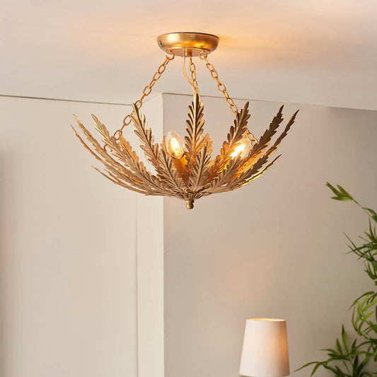 Delphine 3 Ceiling Light – Gold Leaf — view 2