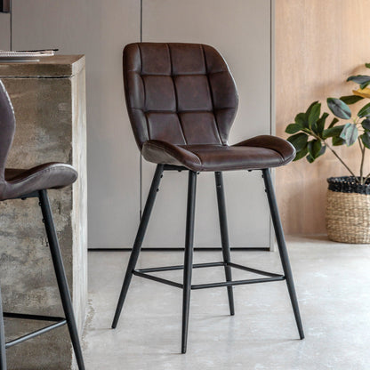 Manford Bar Stools – Brown, Set of 2 — view 2