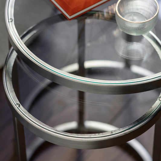 Rowe Nest of Two Tables – Silver — view 2