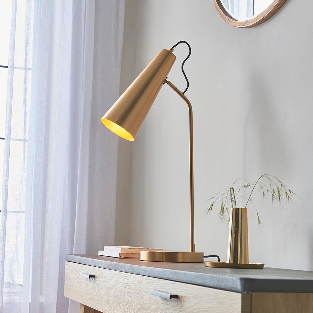 Karna Table Lamp – Antique Brass — view 3