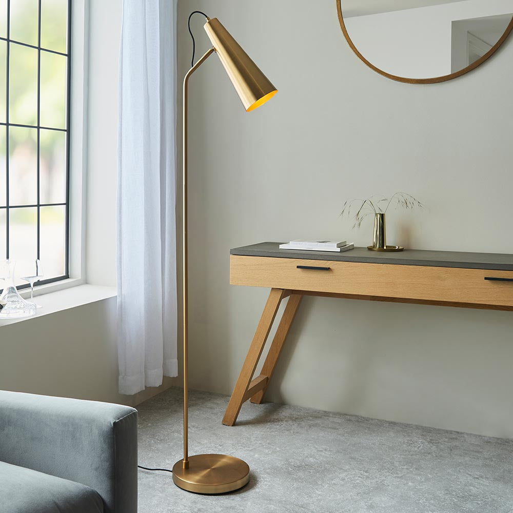 Karna Floor Lamp – Antique Brass — view 2