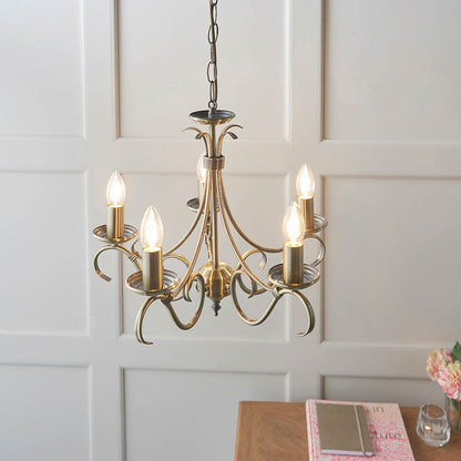 Bernice 5 Pendant Light – Antique Brass — view 4