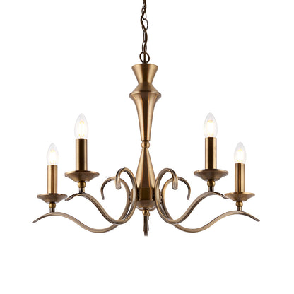 Kora 5 Pendant Light – Antique Brass — view 1
