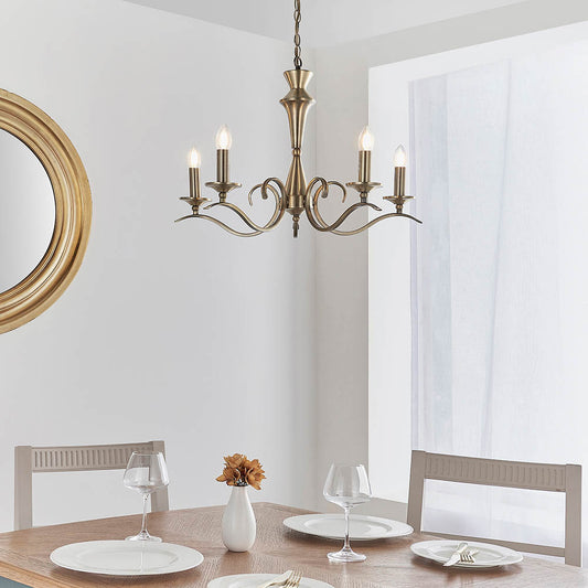 Kora 5 Pendant Light – Antique Brass — view 2