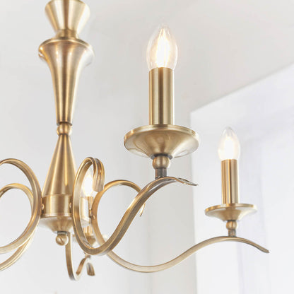 Kora 5 Pendant Light – Antique Brass — view 3