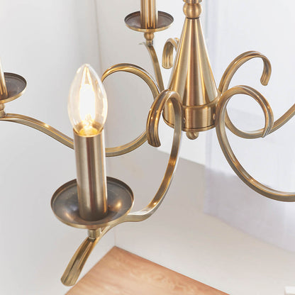 Kora 5 Pendant Light – Antique Brass — view 4