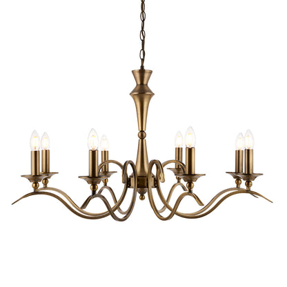 Kora 8 Pendant Light – Antique Brass — view 1