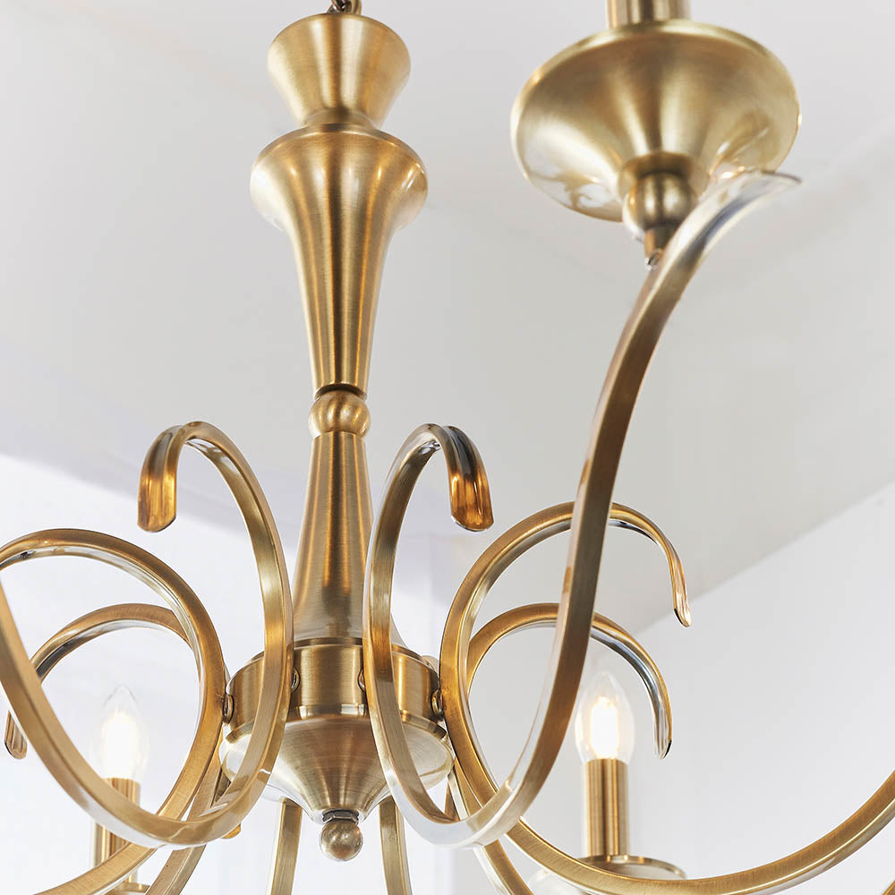 Kora 8 Pendant Light – Antique Brass — view 4