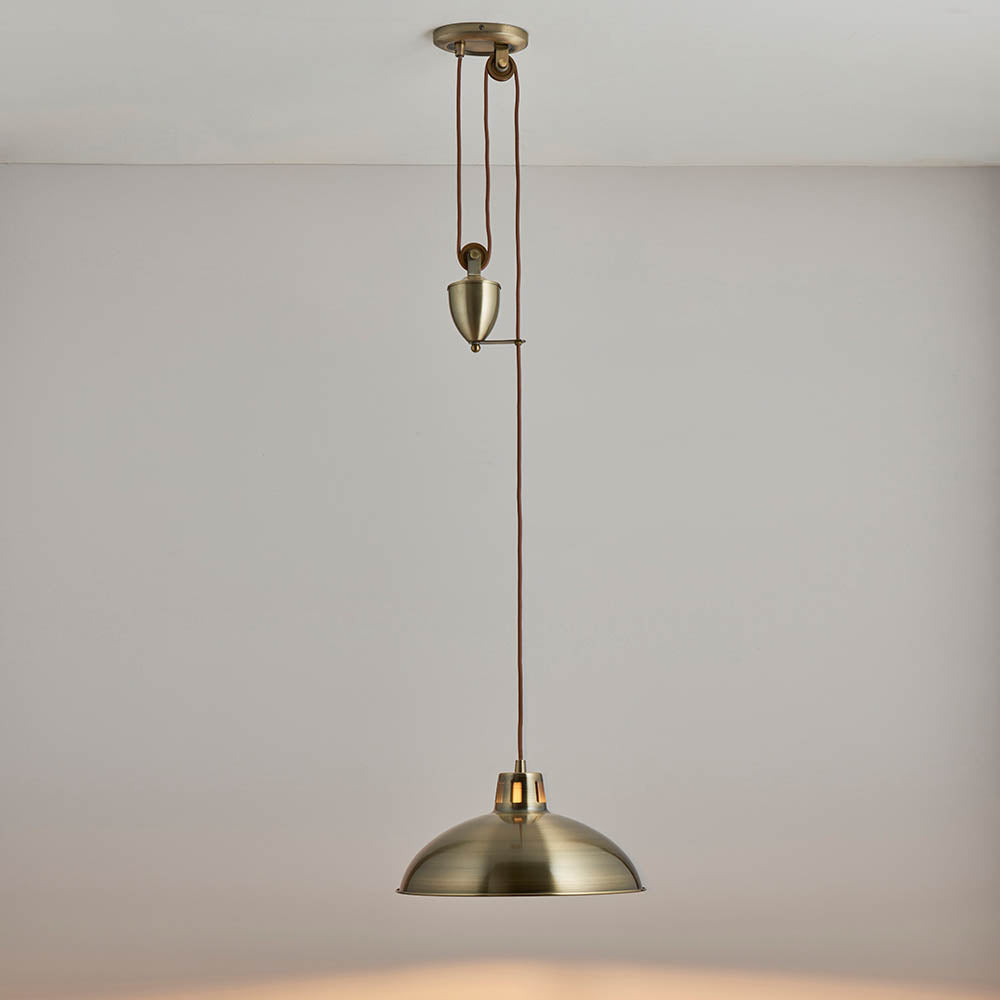 Polka Pendant Light – Antique Brass — view 2