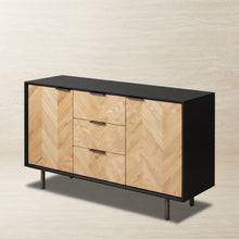 Hailee Black & Natural Chevron Sideboard