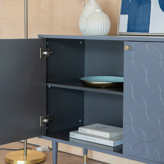 Holbrook grey two door cabinet second view