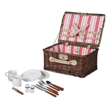 Striped Lining 2 x person picnic basket