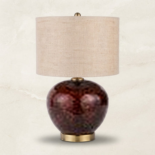 Lucien Tortoiseshell Glass Table Lamp