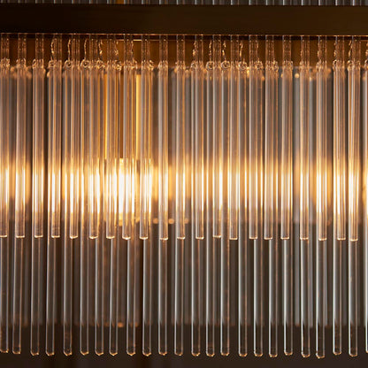 Marietta 4 Light Linear Pendant – Antique Brass & Clear Glass