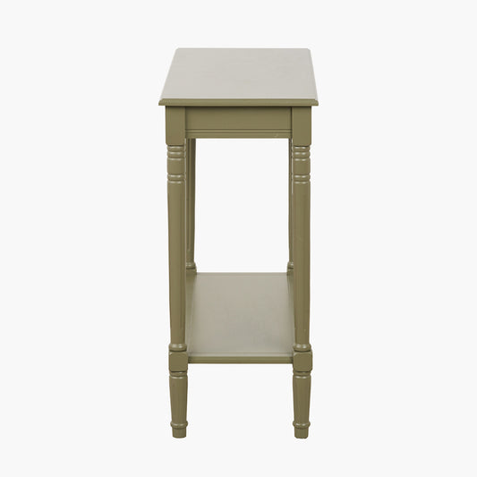 Heritage olive pine wood console table second view