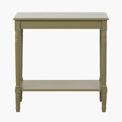 Heritage olive pine wood console table