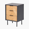 Hailee chevron three drawer unit