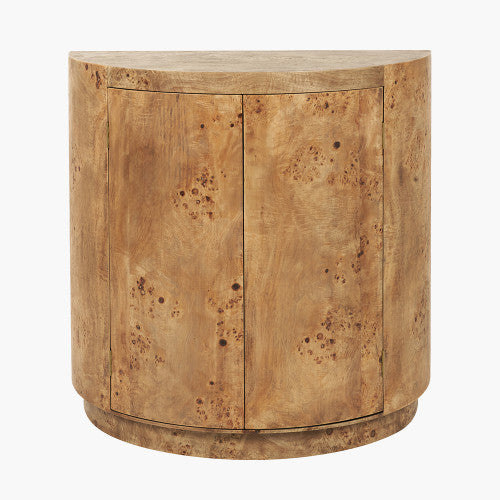 Newborough burr wood effect two door cabinet