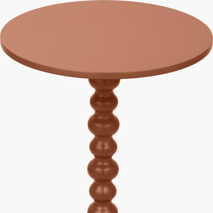 Margot terracotta wood bobble side table second view