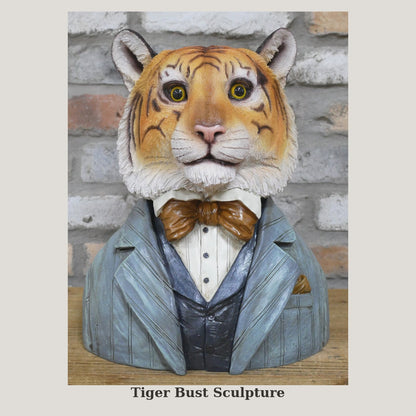 Photo gallery video of the tiger bust sculpture