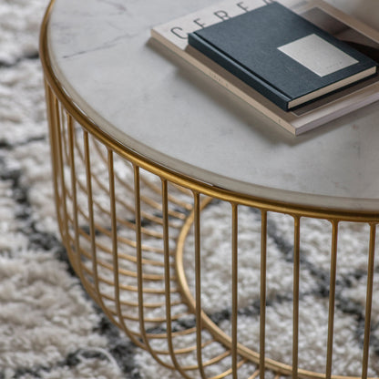 Riley gold marble coffee table second view
