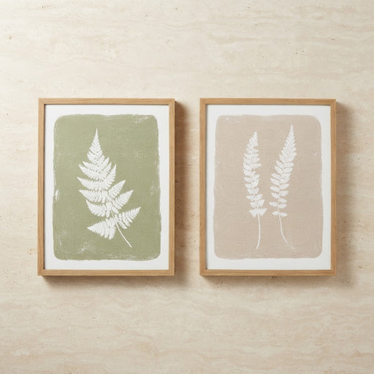 Set of Two Fern Canvas Wall Art