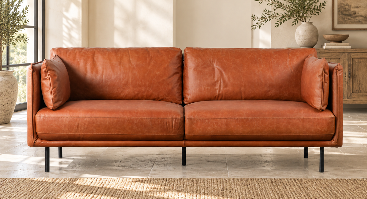 AI-styled Wigmore sofa in light country room