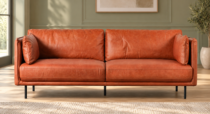 AI-styled Wigmore sofa in sage townhouse room