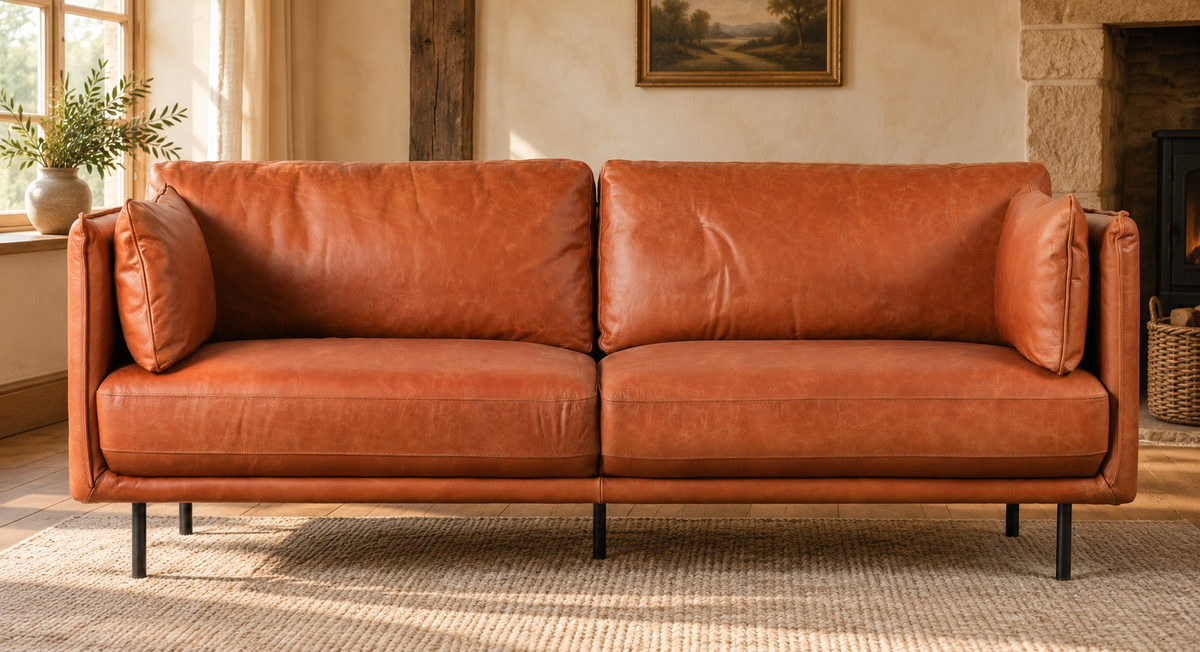 AI-styled Wigmore sofa in Yorkshire cottage