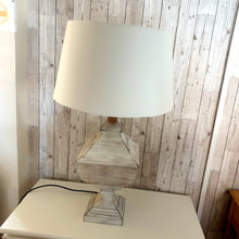 Block Table Lamp with CREAM Shade