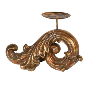Gold Baroque Candle Holder