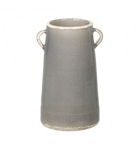 Dark grey ceramic vase