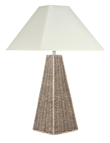 Rattan Pyramid Table Lamp