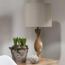 The Argena Wooden Twist lamp