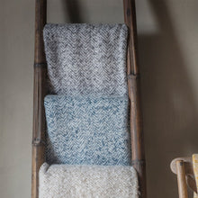 Herringbone Mohair Grey Throw