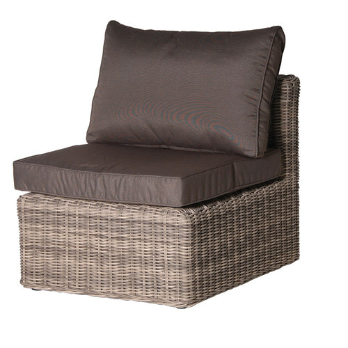 Rattan middle chair with cushions