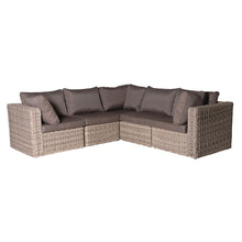 Rattan coffee table with glass