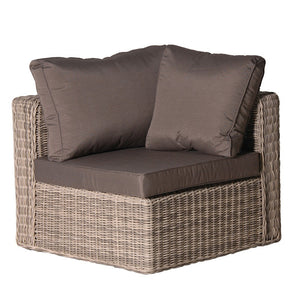 Rattan corner chair with cushions