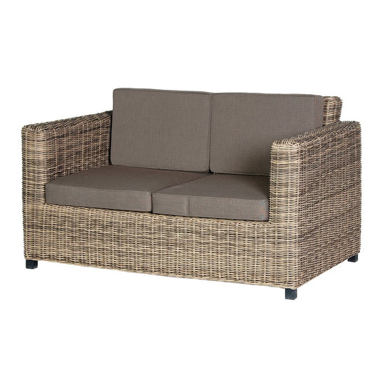 Rattan sofa with cushions