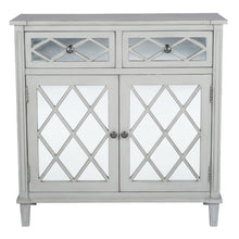Puglia Collection Dove grey Mirrored 2 Drawer 2 Door Unit