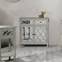 Puglia Collection Dove grey Mirrored 2 Drawer 2 Door Unit