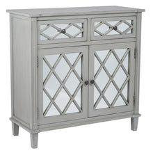 Puglia Collection Dove grey Mirrored 2 Drawer 2 Door Unit