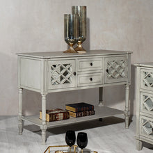 Puglia Collection Dove Grey Mirrored Pine Wood Dresser Table