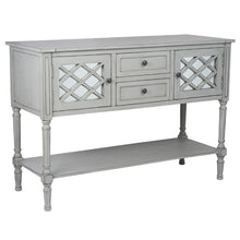 Puglia Collection Dove Grey Mirrored Pine Wood Dresser Table
