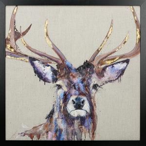 Brindle Stag Framed Art
