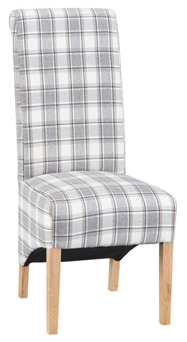 Scroll Back Fabric Chair - Available in a Range of Fabrics