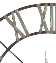 Large Aged Wrought Iron Wall Clock