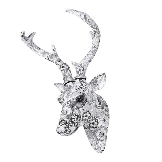 Hanging Deer/Stag Head – Patterned