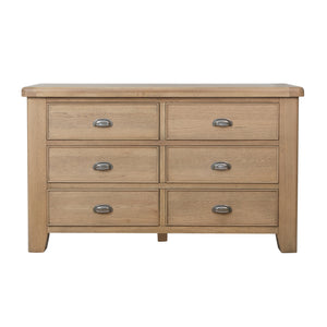 Hodsow Oak 6 Drawer chest