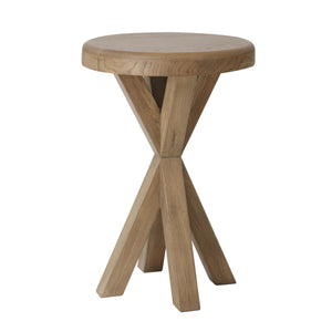 Hodsow Oak Round Side Table